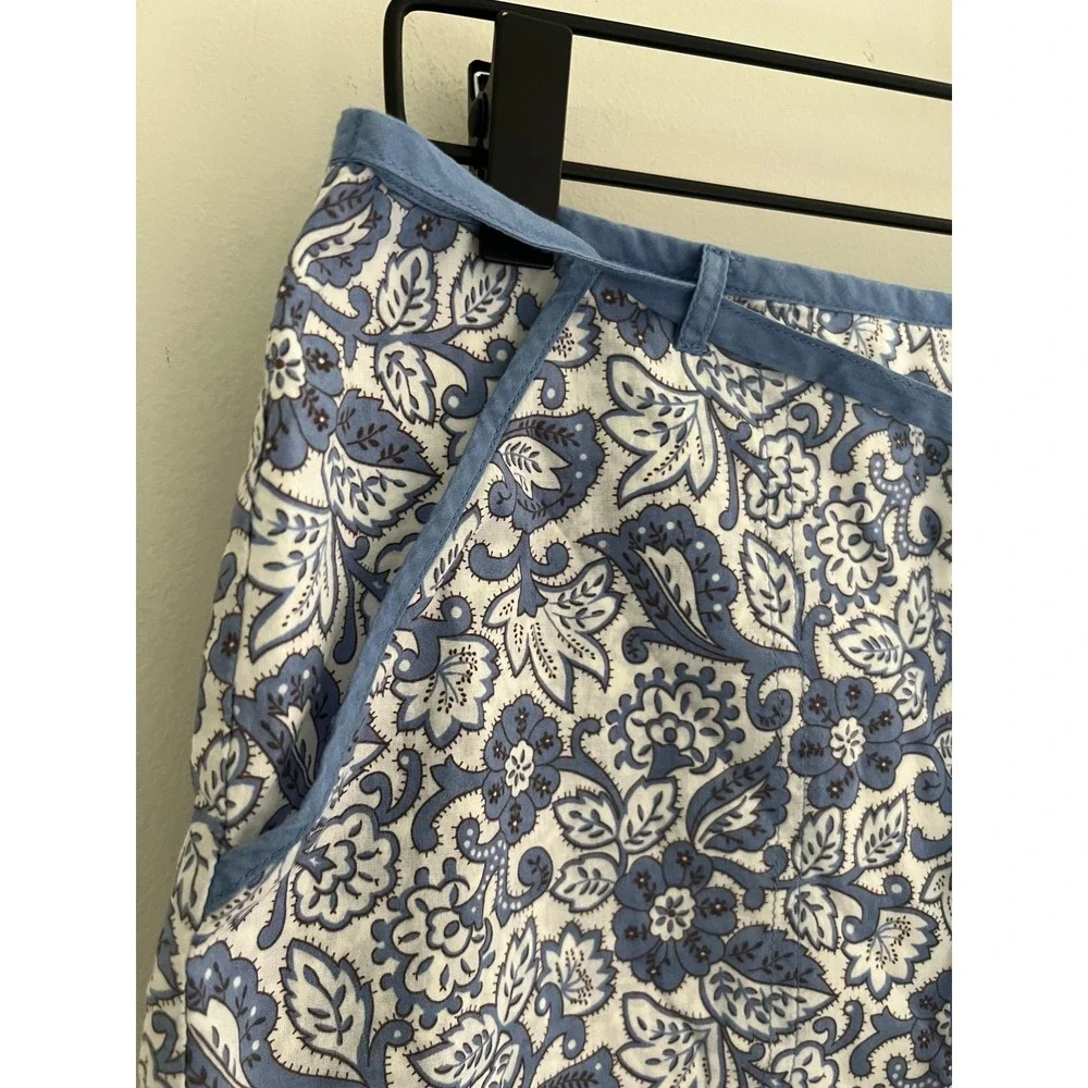 Vintage American Eagle Outfitters Mini Skirt 6 Blue Floral Pockets Boho Y2K